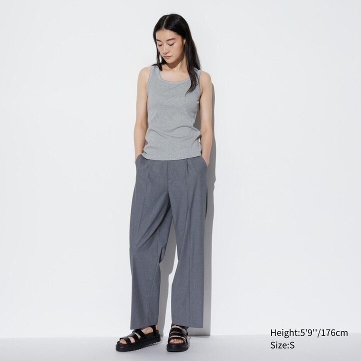 magliette a coste morbide uniqlo da donna bianche