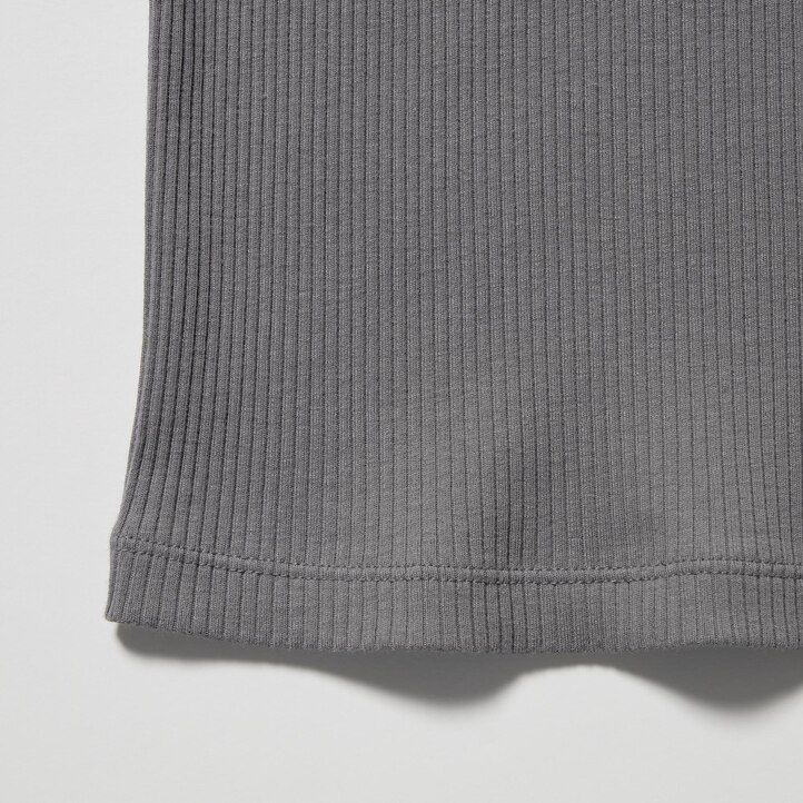 t-shirt da donna uniqlo ribbed tank arancione