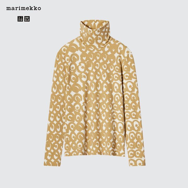 magliette termiche da donna con maniche a spirale e stampa uniqlo heattech nere