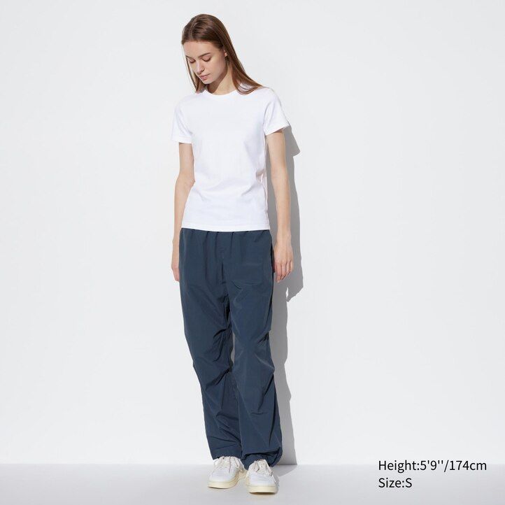 magliette a maniche lunghe con scollo rotondo uniqlo da donna bianche