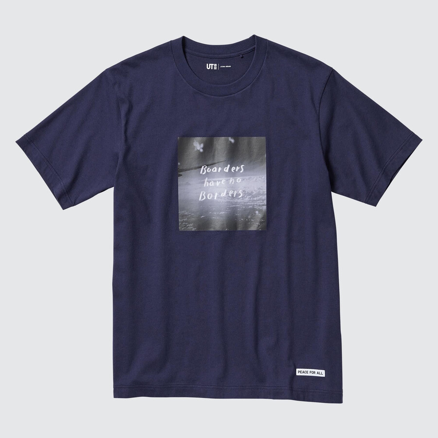 magliette da donna uniqlo peace for all graphic ayumu hirano blu navy