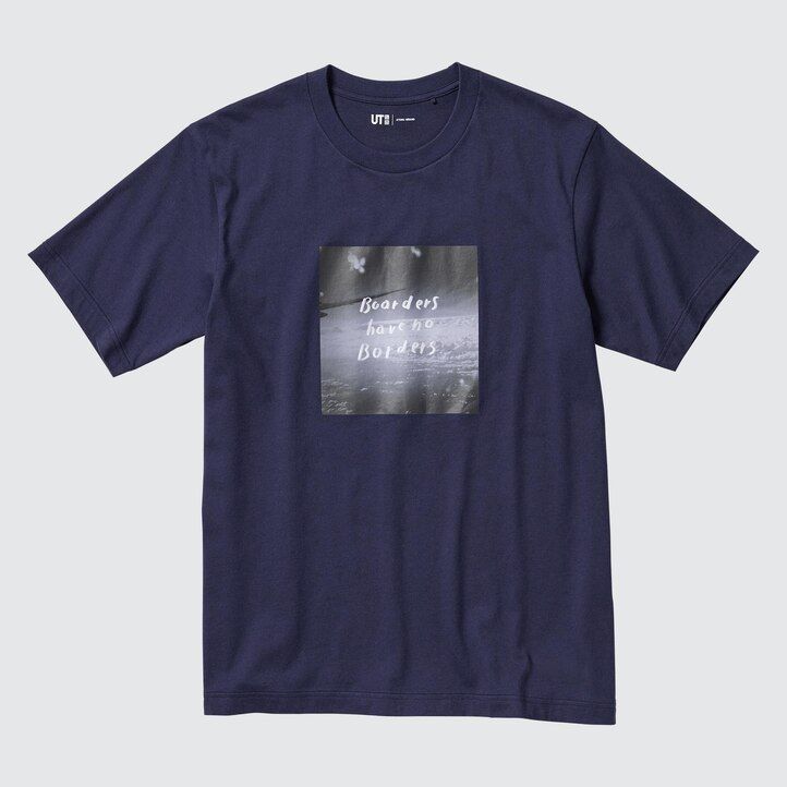 magliette da donna uniqlo peace for all graphic ayumu hirano blu navy