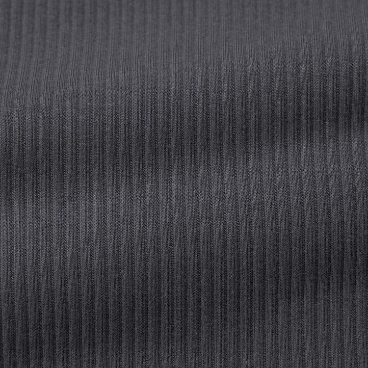 magliette da donna uniqlo rosa a coste corte con scollo rotondo