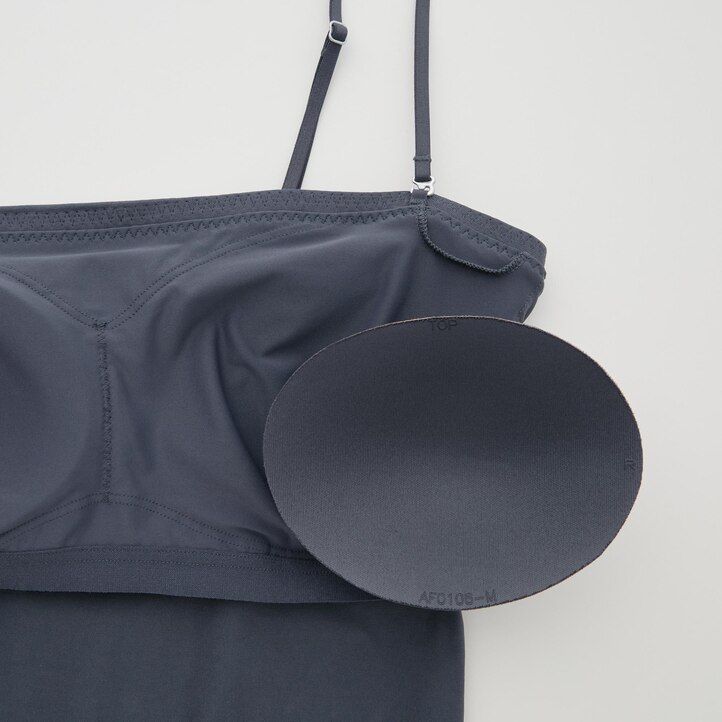 magliette corte in cotone uniqlo airism da donna colore grigio