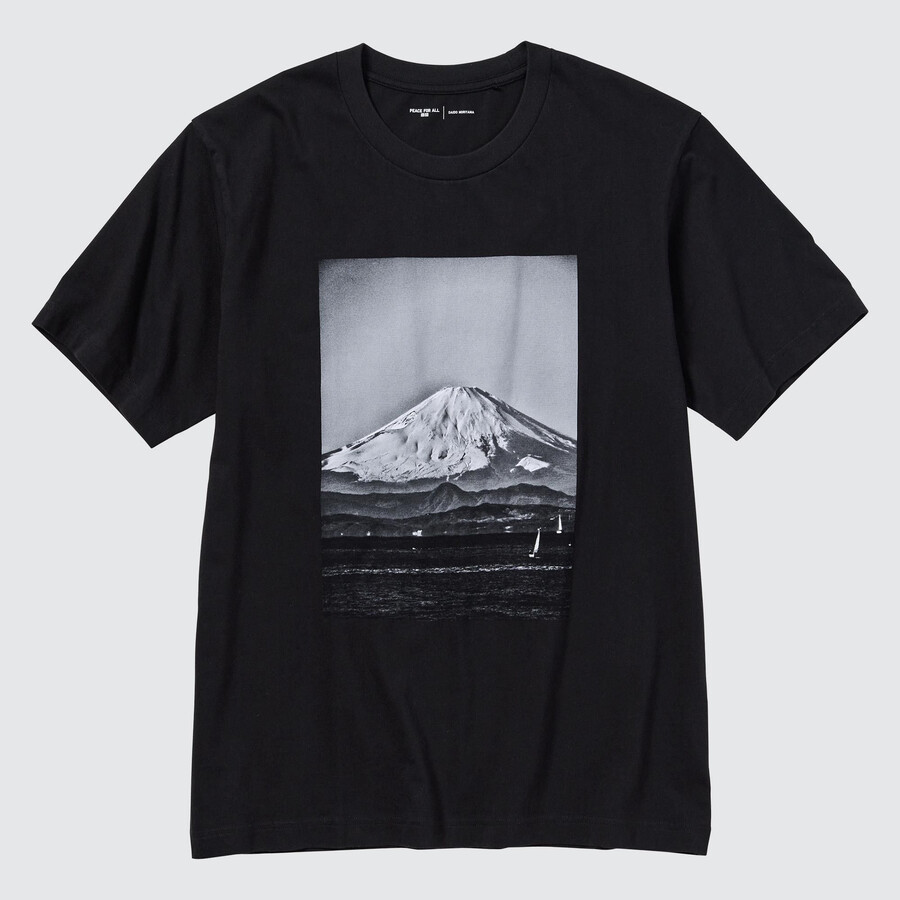 t-shirt da donna uniqlo peace for all graphic daido moriyama nere