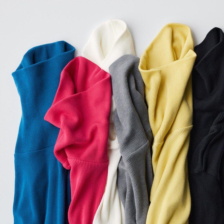 magliette termiche da donna uniqlo heattech extra warm seamless a coste e maniche lunghe grigie