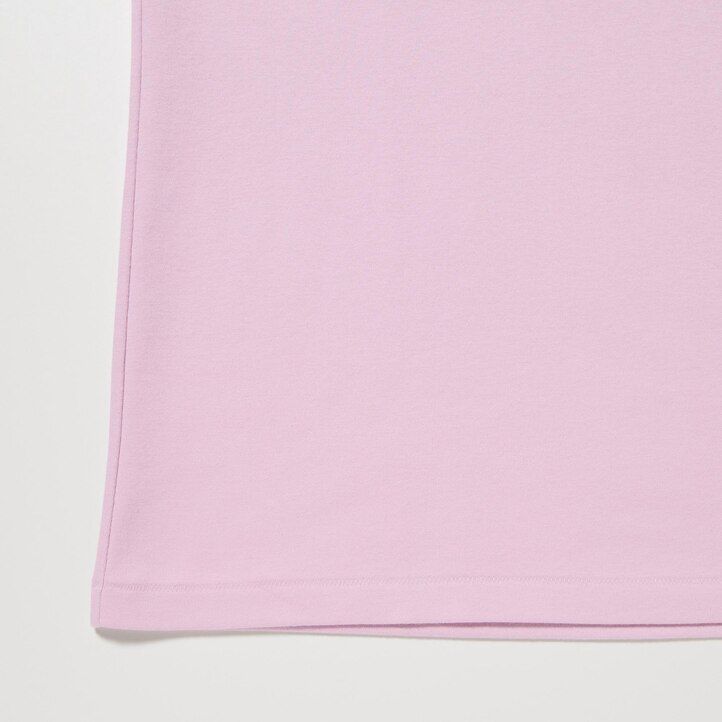 magliette a maniche lunghe elasticizzate in cotone liscio uniqlo da donna nere