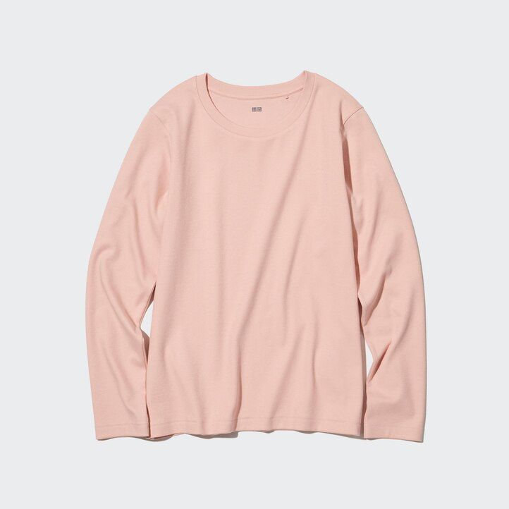 t-shirt da donna uniqlo smooth stretch cotton con scollo rotondo e maniche corte nere