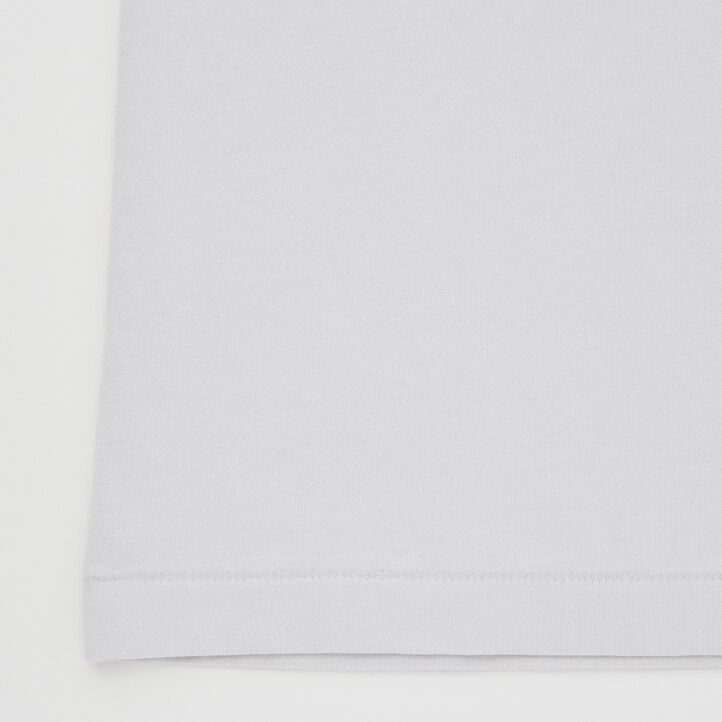 t-shirt da donna uniqlo 100 cotone supima con scollo a v colore verde chiaro