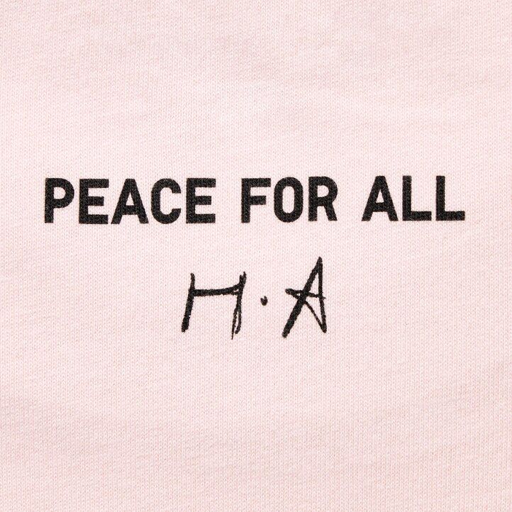 t-shirt da donna rosa uniqlo peace for all graphic haruka ayase