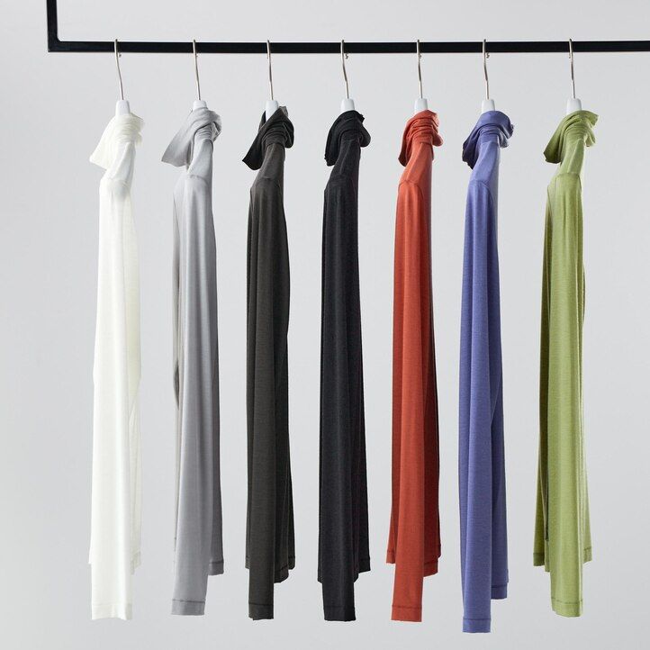 magliette termiche a maniche lunghe ultra leggere uniqlo heattech da donna arancioni