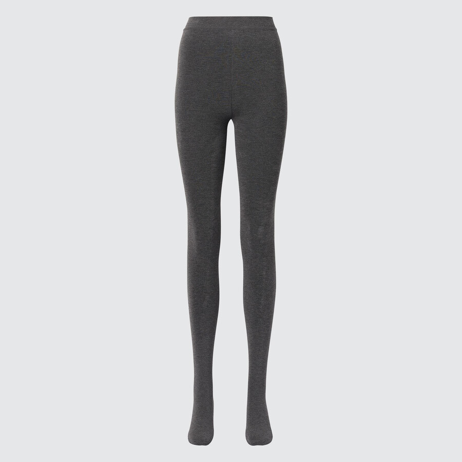 calzamaglia termica uniqlo heattech extra warm pile lined da donna grigio scuro