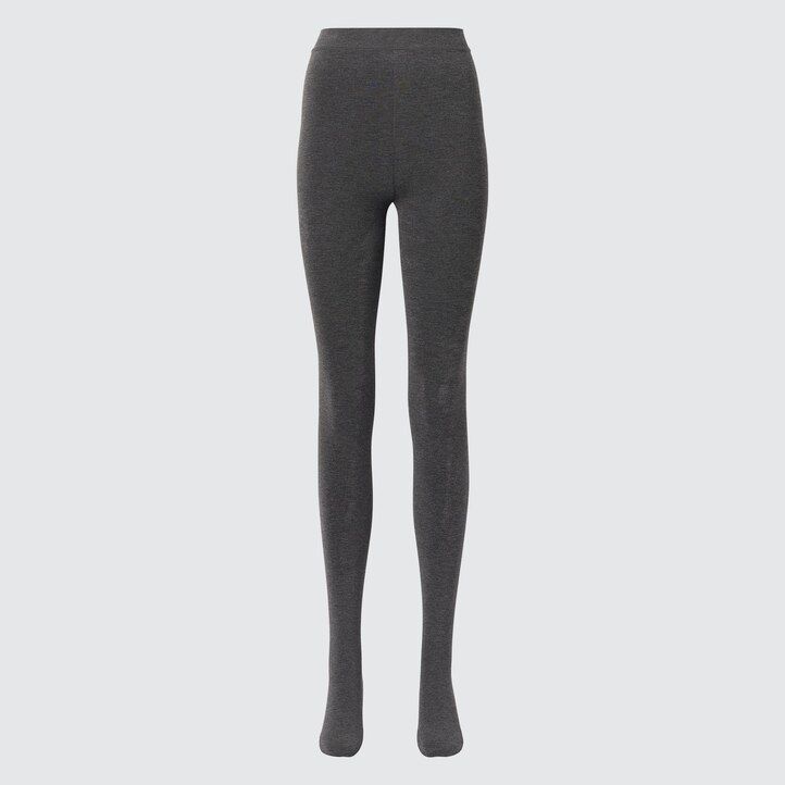 calzamaglia termica uniqlo heattech extra warm pile lined da donna grigio scuro