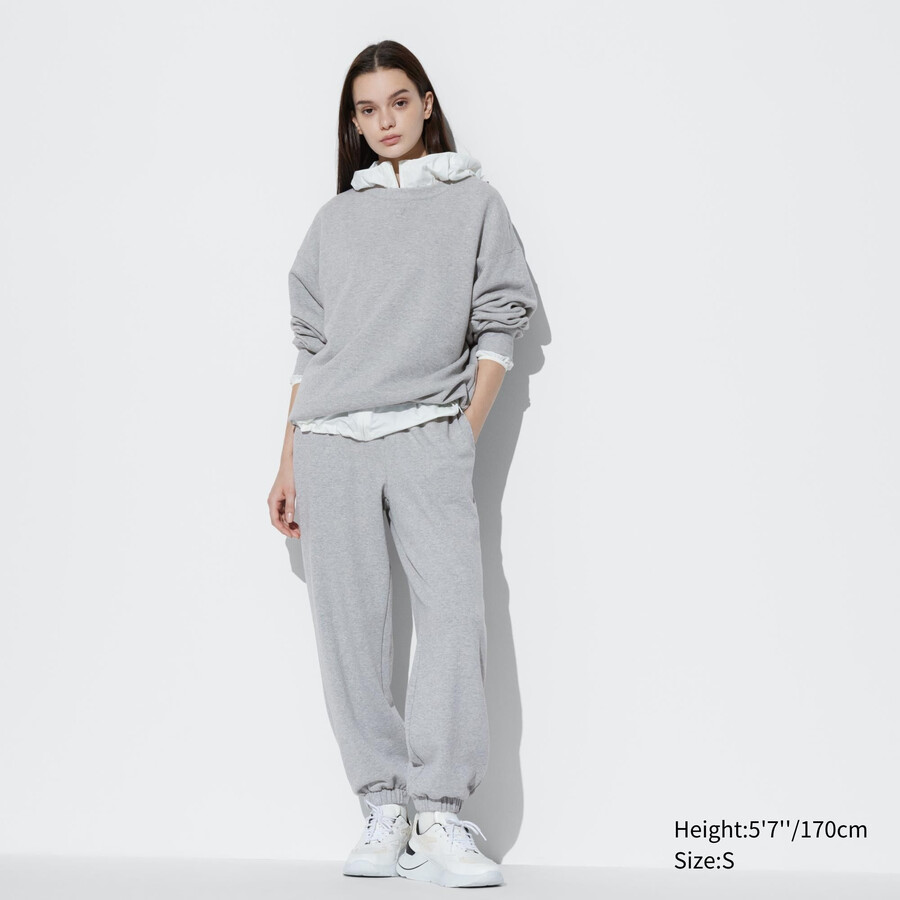 pantaloni da jogging uniqlo da donna grigi - uniqlo