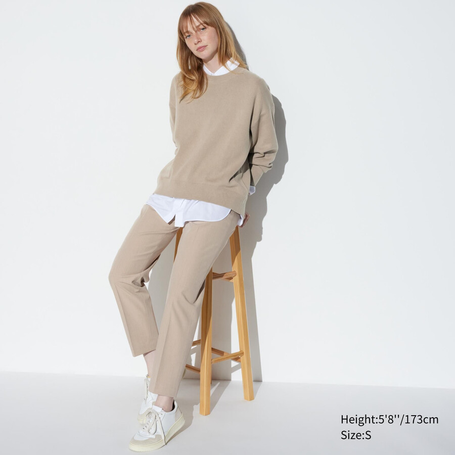 top beige uniqlo smart da donna alla caviglia