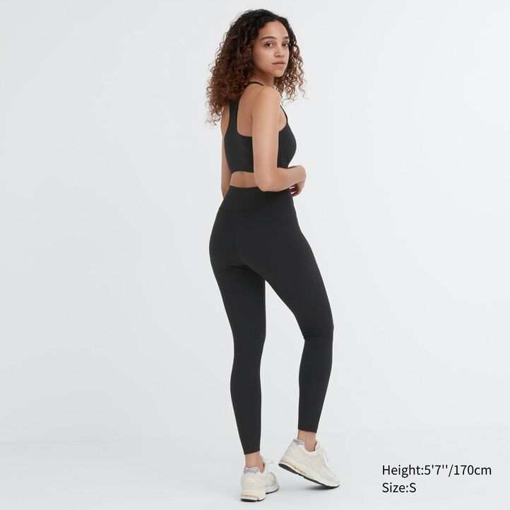 top da donna uniqlo airism con protezione uv morbida e tasche colore marrone