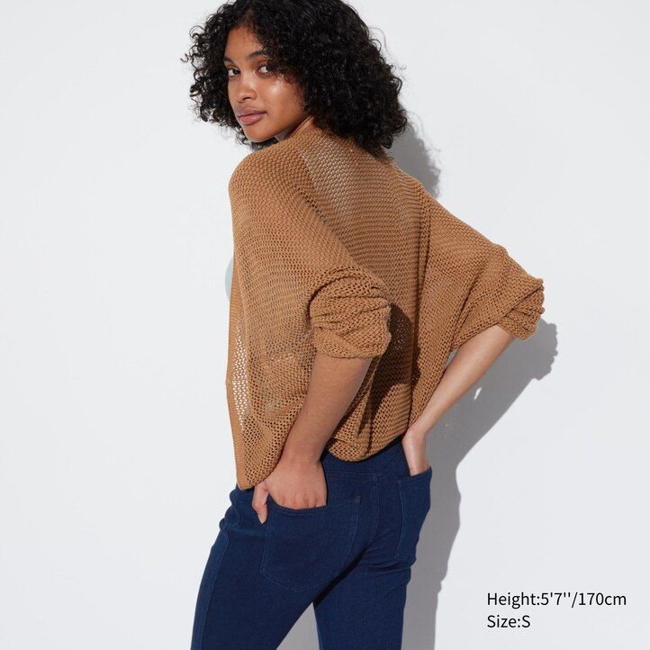top in denim ultra elasticizzato uniqlo da donna blu