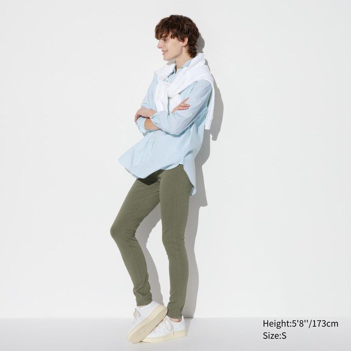 top uniqlo ultra stretch da donna bianco
