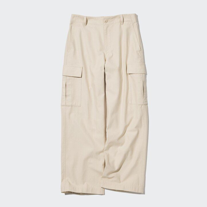 top da donna uniqlo wide straight legrgo grigio scuro