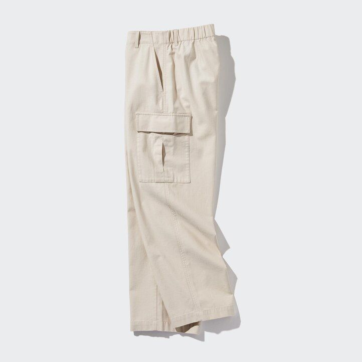 top da donna uniqlo wide straight legrgo grigio scuro