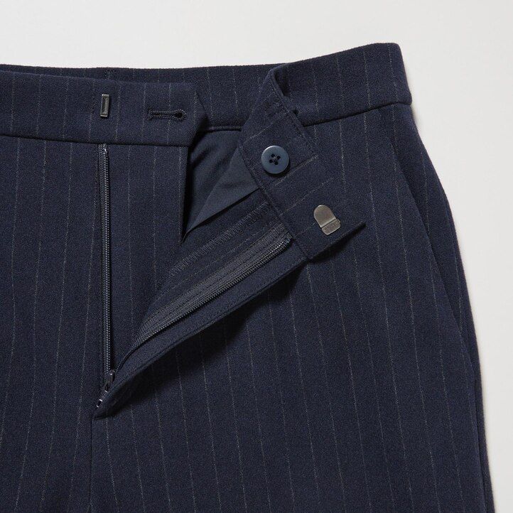 top uniqlo smart da donna a righe e lunghezza alla caviglia blu navy