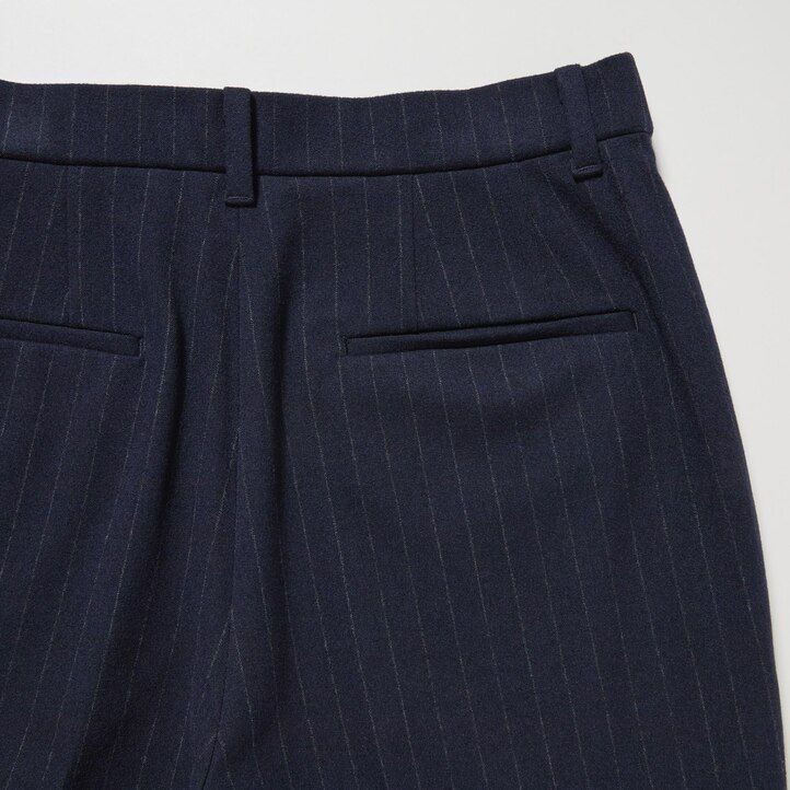 top uniqlo smart da donna a righe e lunghezza alla caviglia blu navy