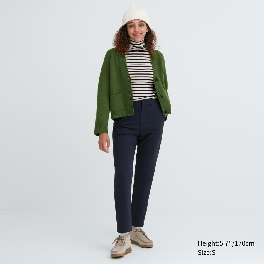 top foderati caldi uniqlo heattech da donna blu navy