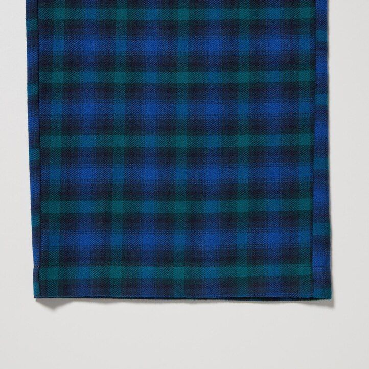 top da donna in flanella uniqlo blu