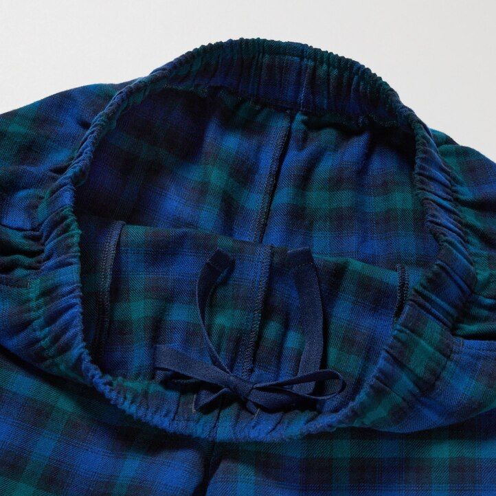 top da donna in flanella uniqlo blu