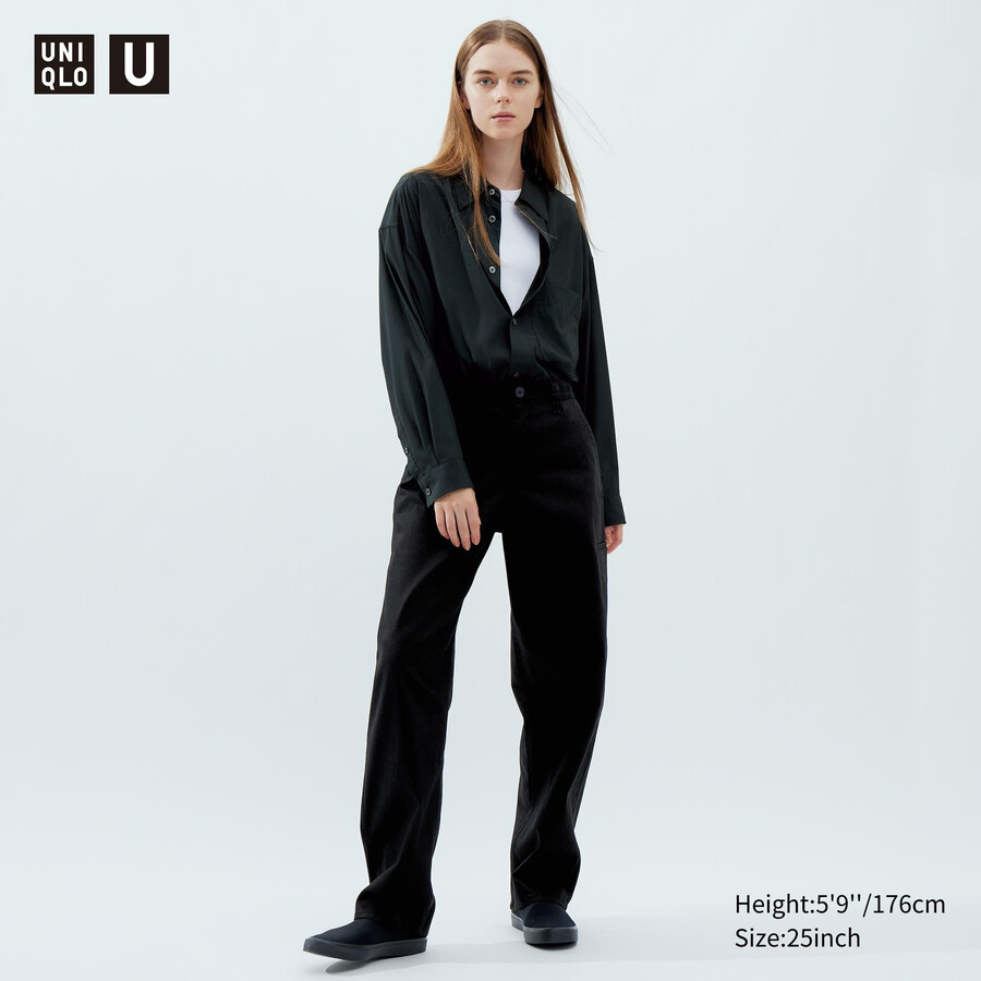 top chino uniqlo da donna neri