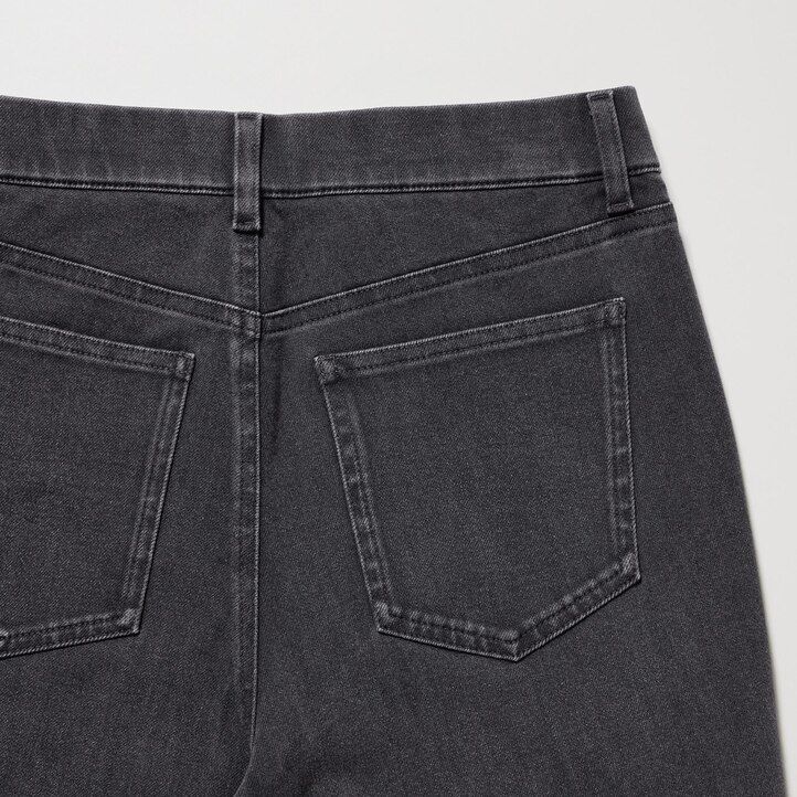 top da donna in denim ultra elasticizzato uniqlo grigio scuro