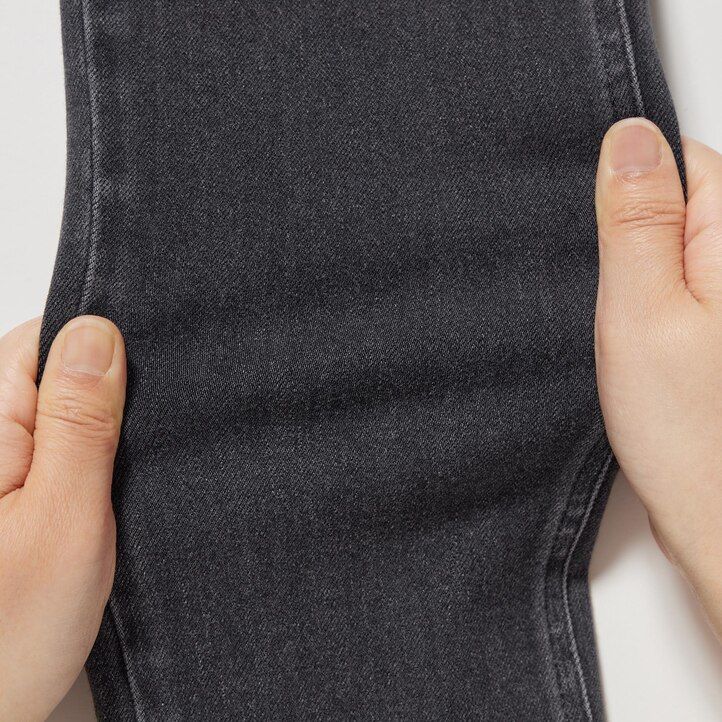 top da donna in denim ultra elasticizzato uniqlo grigio scuro