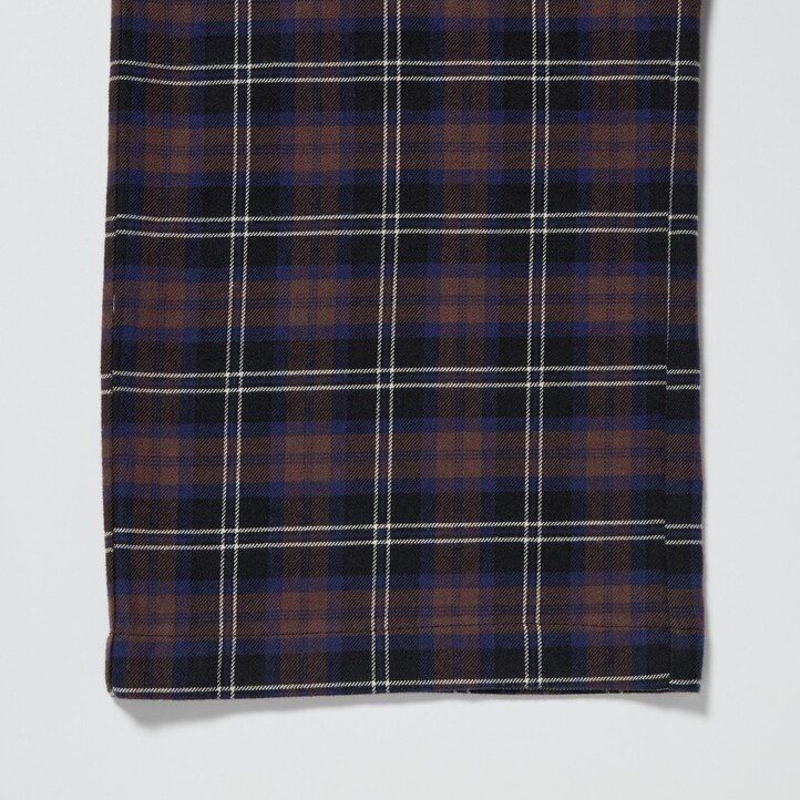 top in flanella uniqlo da donna marrone scuro