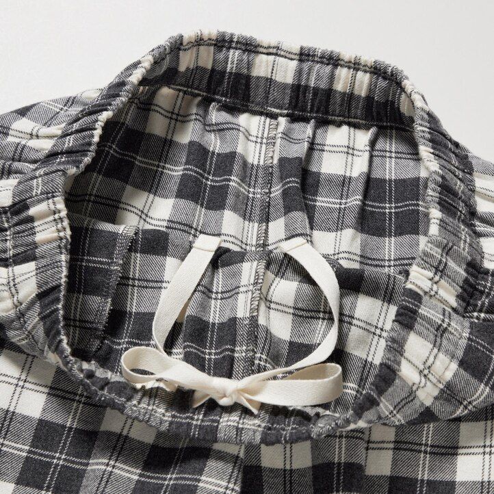 top da donna in flanella uniqlo bianca
