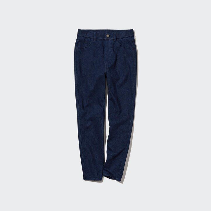 top da donna uniqlo ultra stretch a vita alta e cropped blu