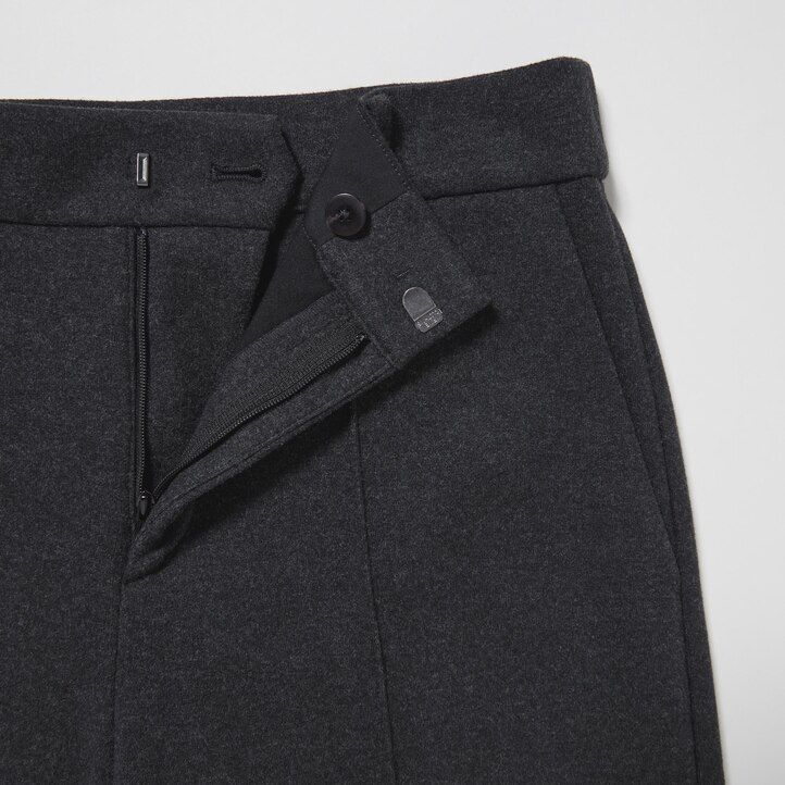top da donna uniqlo in jersey spazzolato con vestibilità corta grigio scuro