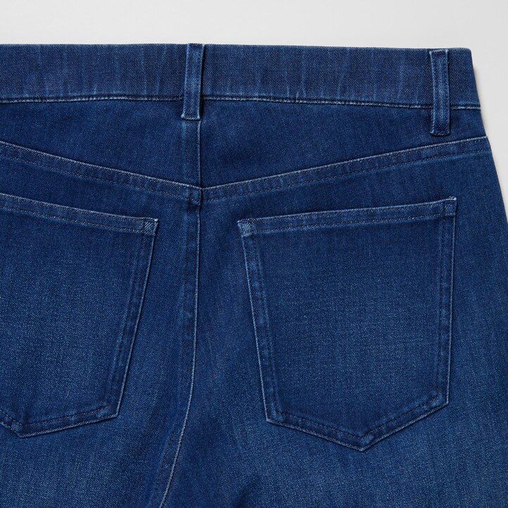 top in denim ultra elasticizzato uniqlo da donna blu
