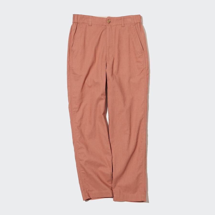 top affusolati in lino e cotone uniqlo da donna colore marrone