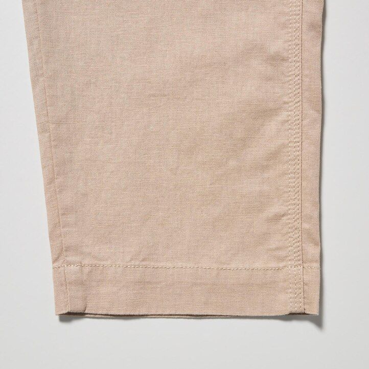 top affusolati in lino e cotone uniqlo da donna colore marrone