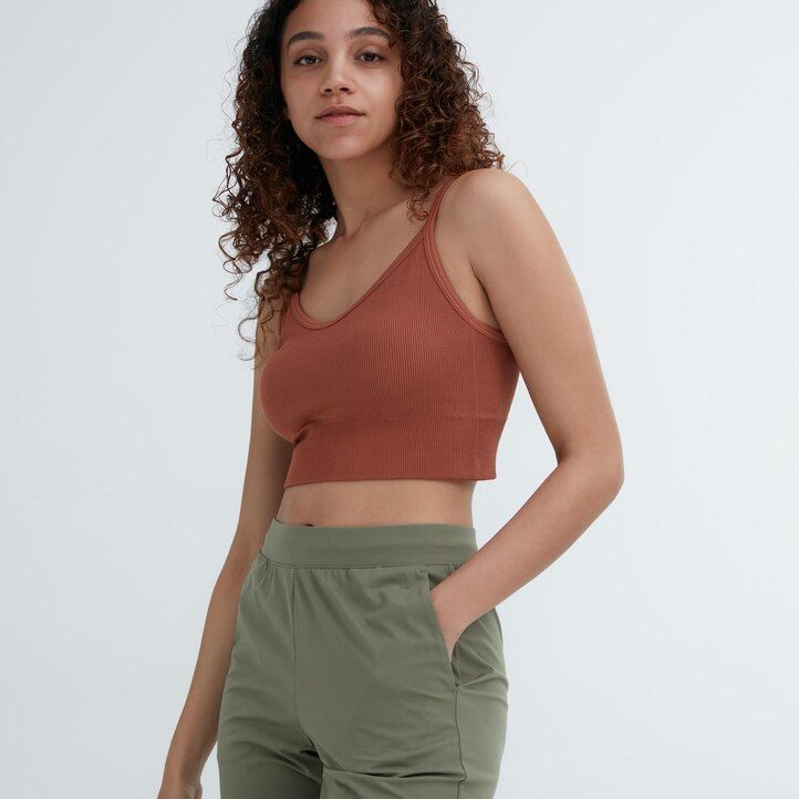 top da donna uniqlo ultra stretch airism verde
