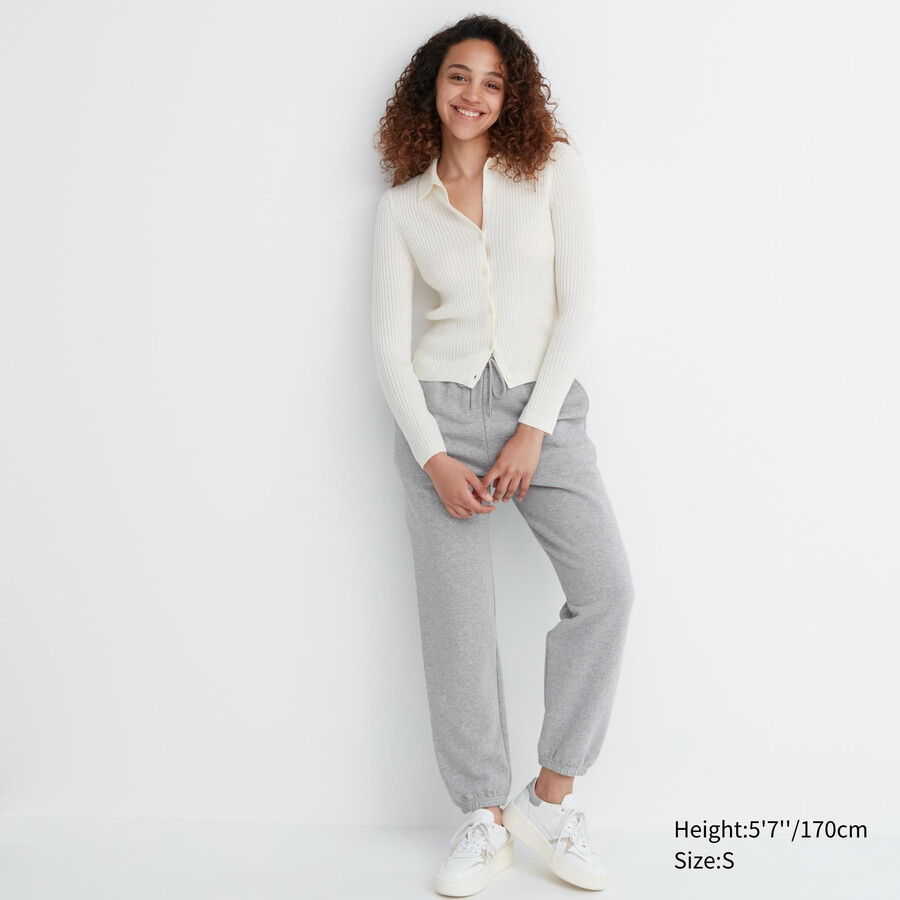uniqlo joggers top da donna grigio