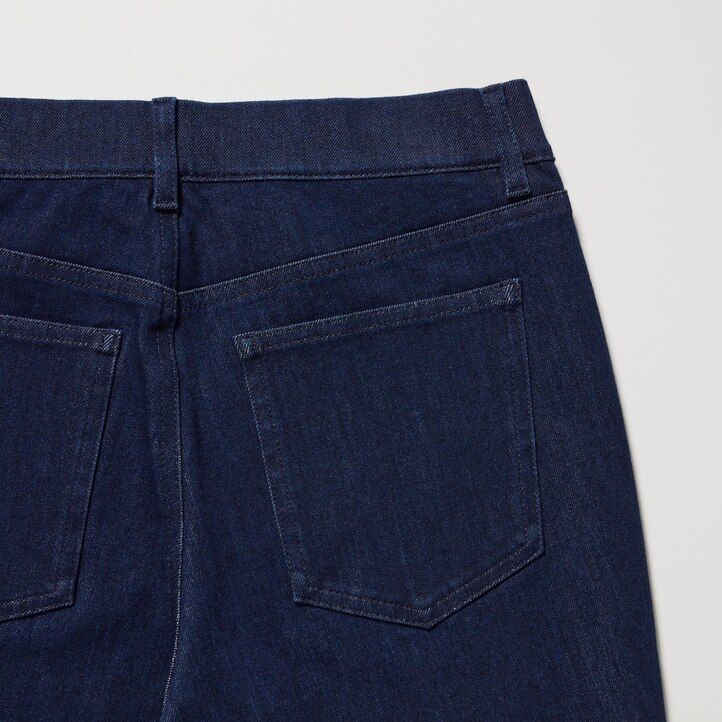 top in denim ultra elasticizzato uniqlo da donna grigio scuro