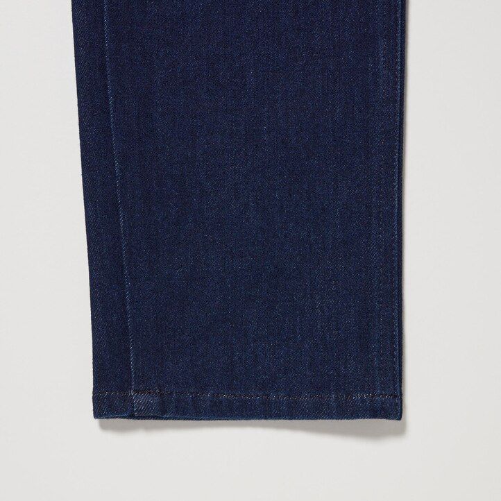 top in denim ultra elasticizzato uniqlo da donna grigio scuro