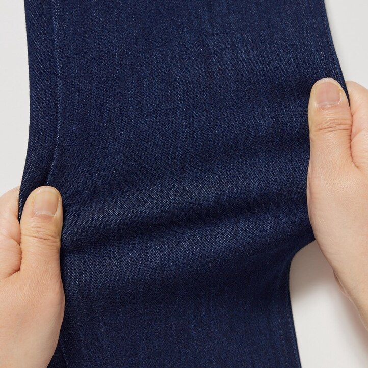 top in denim ultra elasticizzato uniqlo da donna grigio scuro
